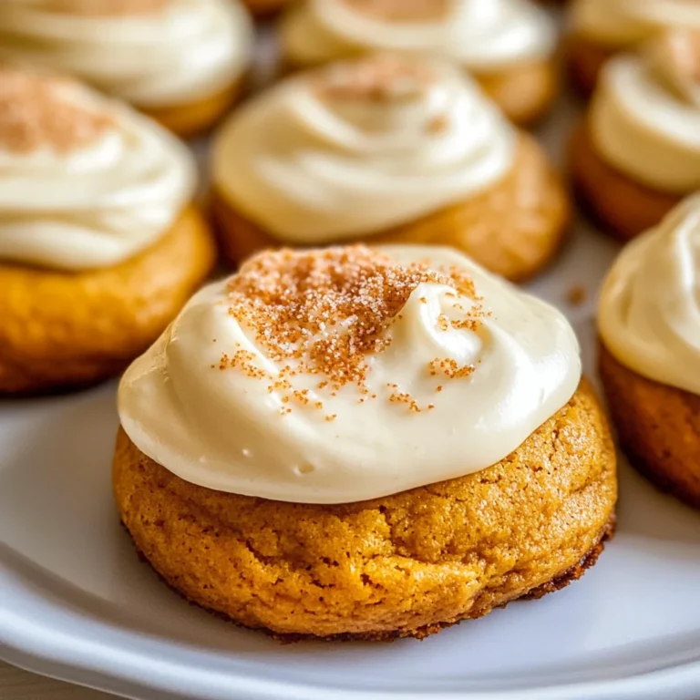 Soft Pumpkin Cookies with Cream Cheese Frosting