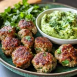 Spicy Lamb Meatballs With Green Dip Recipe