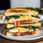 Turkey Melt with Cheddar, Spinach, and Turkey Turkey Turkey Bacon