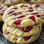 White Chocolate Lemon Raspberry Cookies - Delicious Recipe
