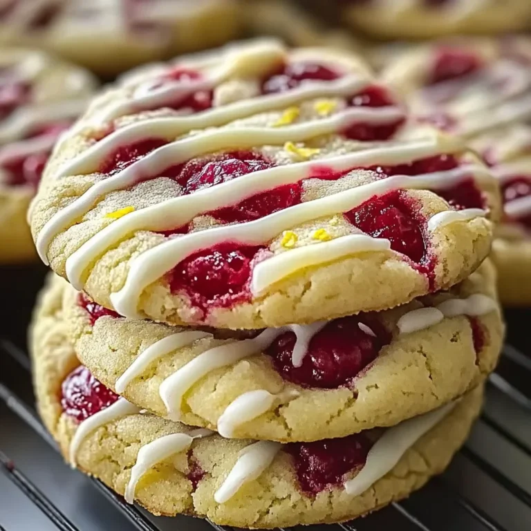 White Chocolate Lemon Raspberry Cookies - Delicious Recipe