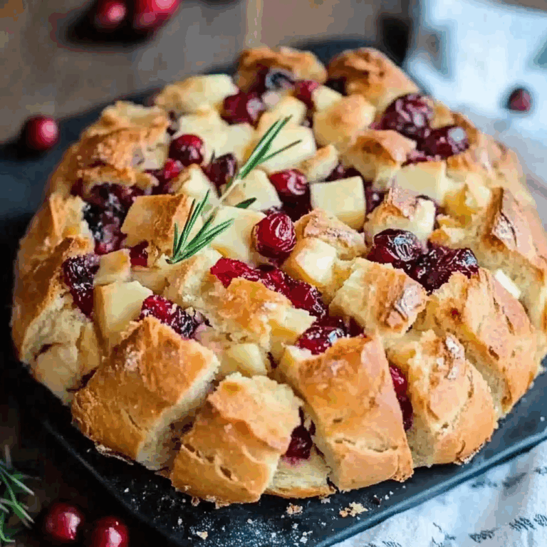 Pull Apart Baked Cranberry Brie Bread Bowl