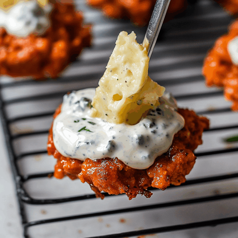 Pickle-Brined Chicken Bites w/ a Creamy Blue Cheese Sauce