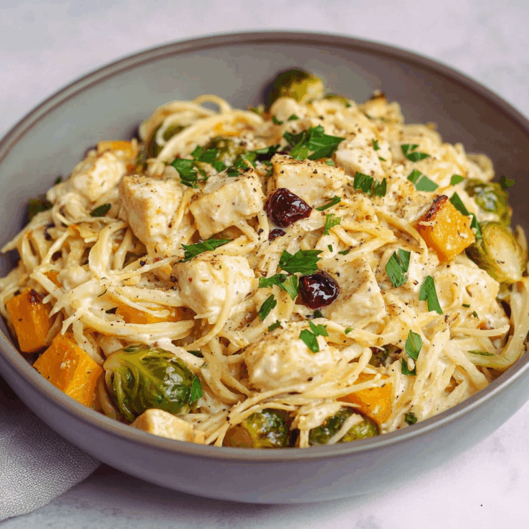 Cranberry-Glazed Roasted Butternut Squash, Brussels Sprouts, and Sweet Potato Salad