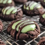 Chocolate Mint Thumbprint Cookies