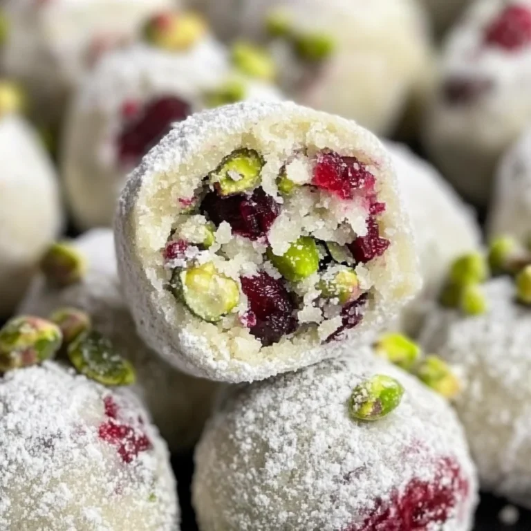 Cranberry Pistachio White Chocolate Truffles