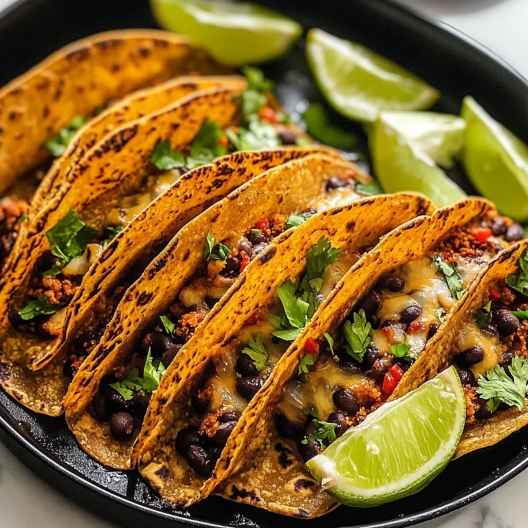 Crispy Sheet Pan Black Bean Tacos (Vegetarian)