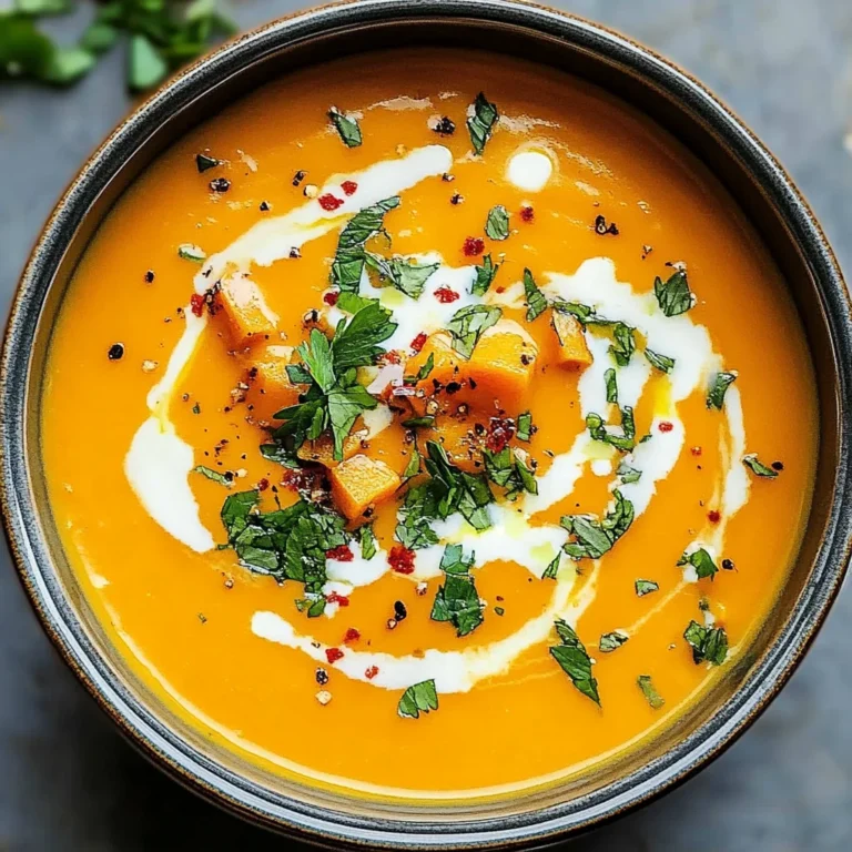 Easy Butternut Squash and Sweet Potato Soup