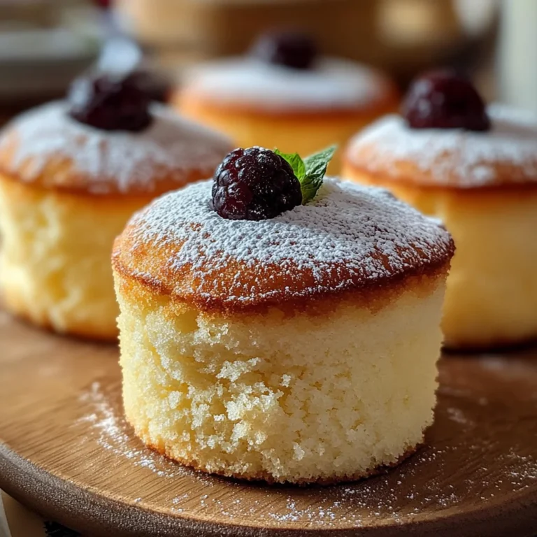 Fluffy Japanese Cotton Cheesecake Cupcakes
