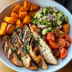 Grilled Chicken Bowl with Sweet Potato & Avocado Salsa