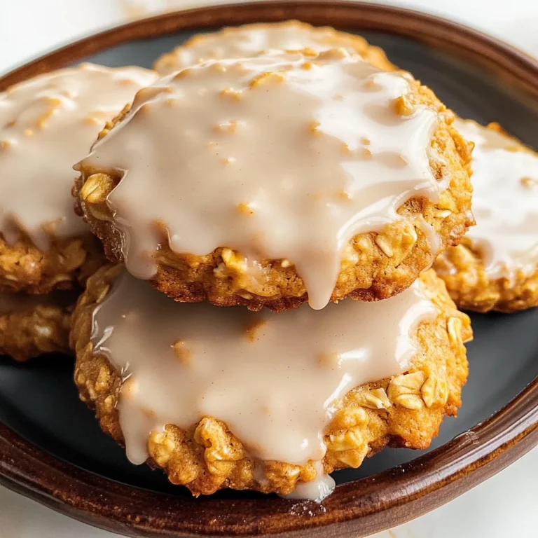 Iced Pumpkin Oatmeal Cookies