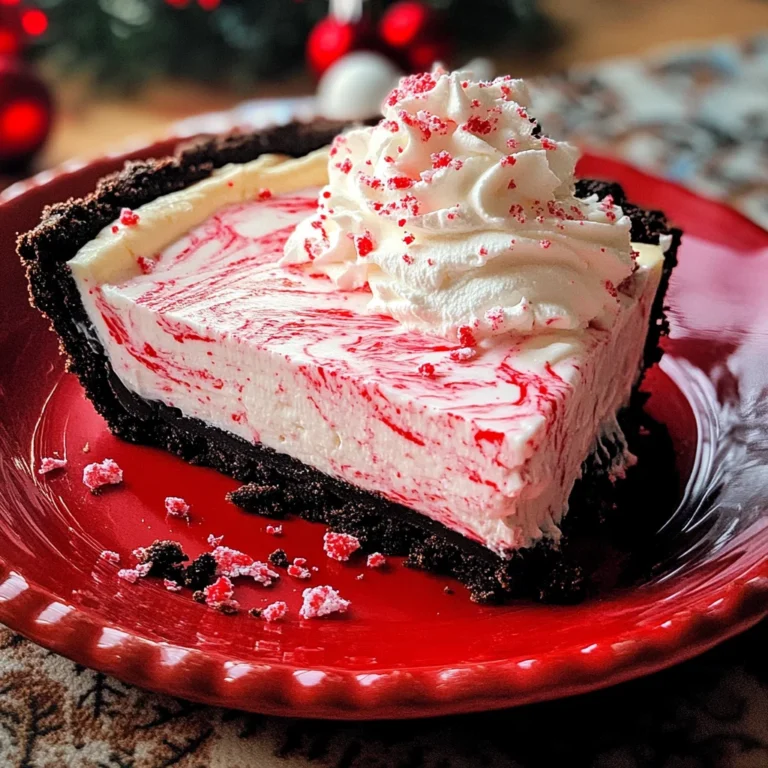 No Bake Christmas Peppermint Pie