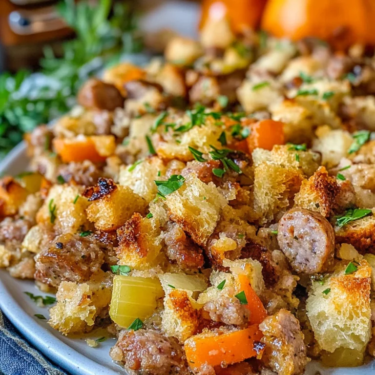 Slow Cooker Sausage Stuffing