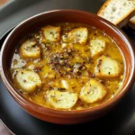 Spanish Garlic Soup Recipe (Vegetarian) - Sopa de Ajo -