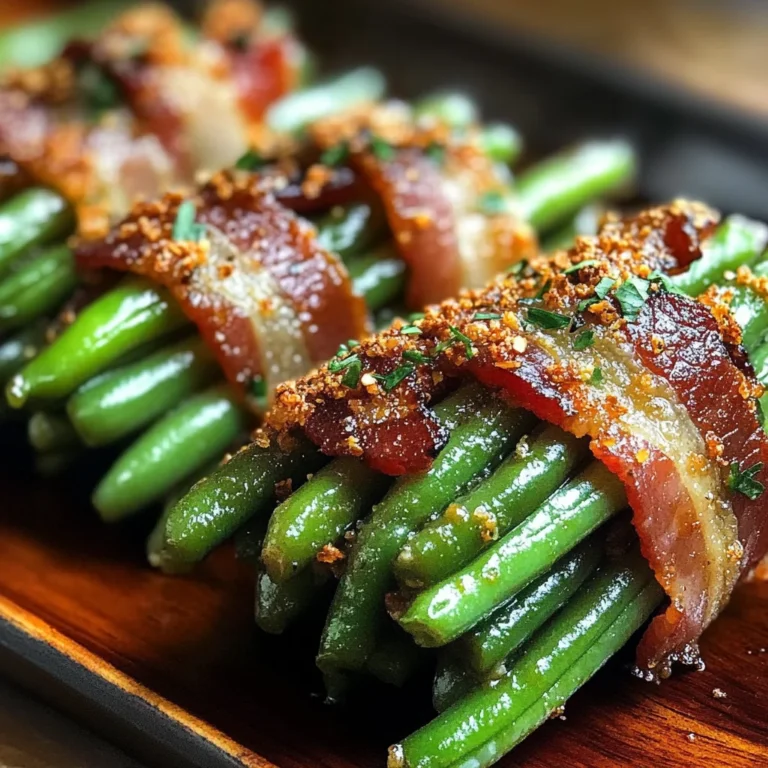 Turkey Bacon-Wrapped Green Bean Bundles recipe