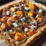 Caramelized Onion Butternut Squash Tart