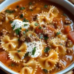 Cozy Lasagna Soup with Bow Tie Pasta for the Soul