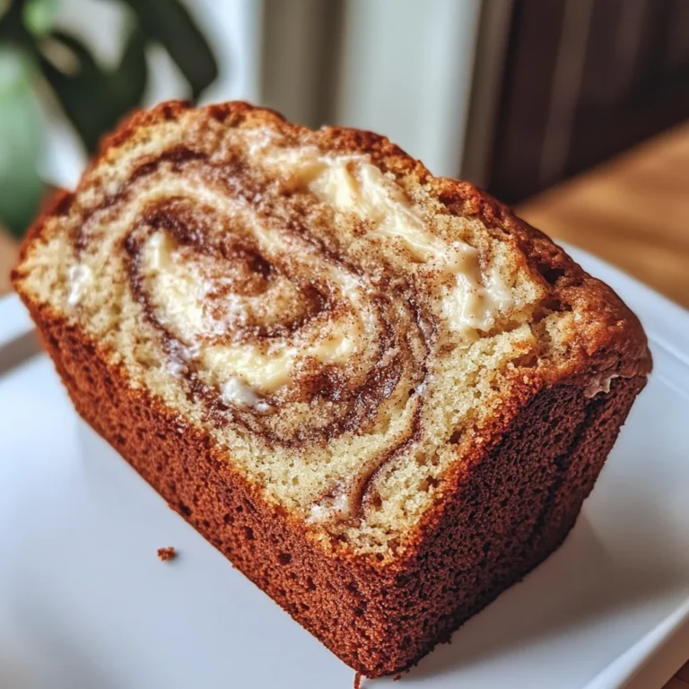 Cream Cheese Cinnamon Swirl Banana Bread