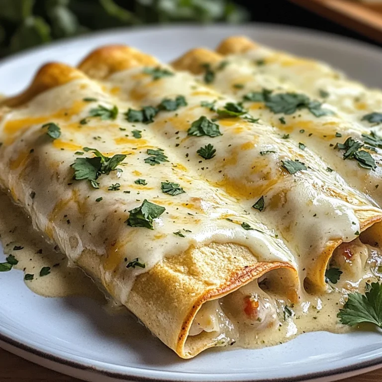 Creamy White Chicken Enchiladas