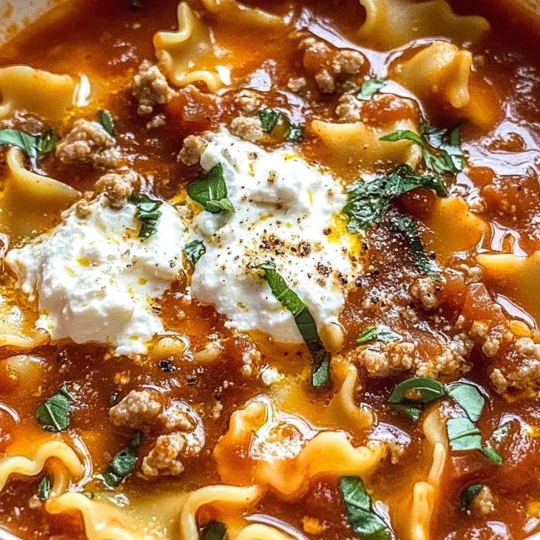 Delicious & Hearty Lasagna Soup Recipe - Perfect for Fall Dinner!