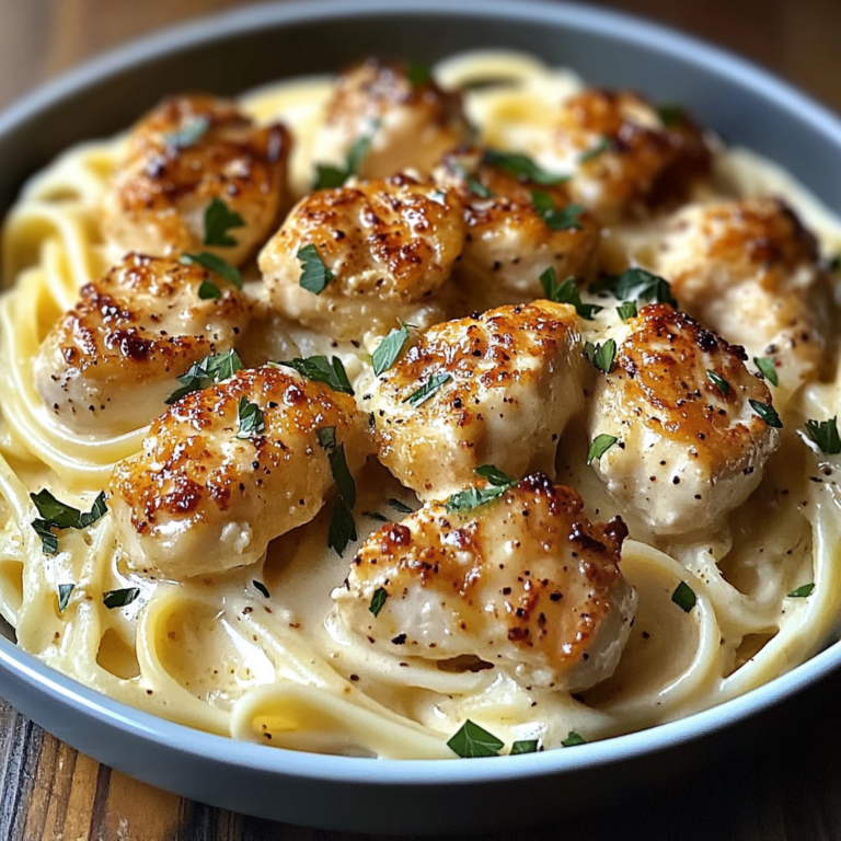 Garlic Butter Chicken Bites with Creamy Parmesan Pasta: An Incredible 7-Step Recipe