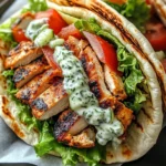 Greek Chicken Gyros with Cucumber Tzatziki