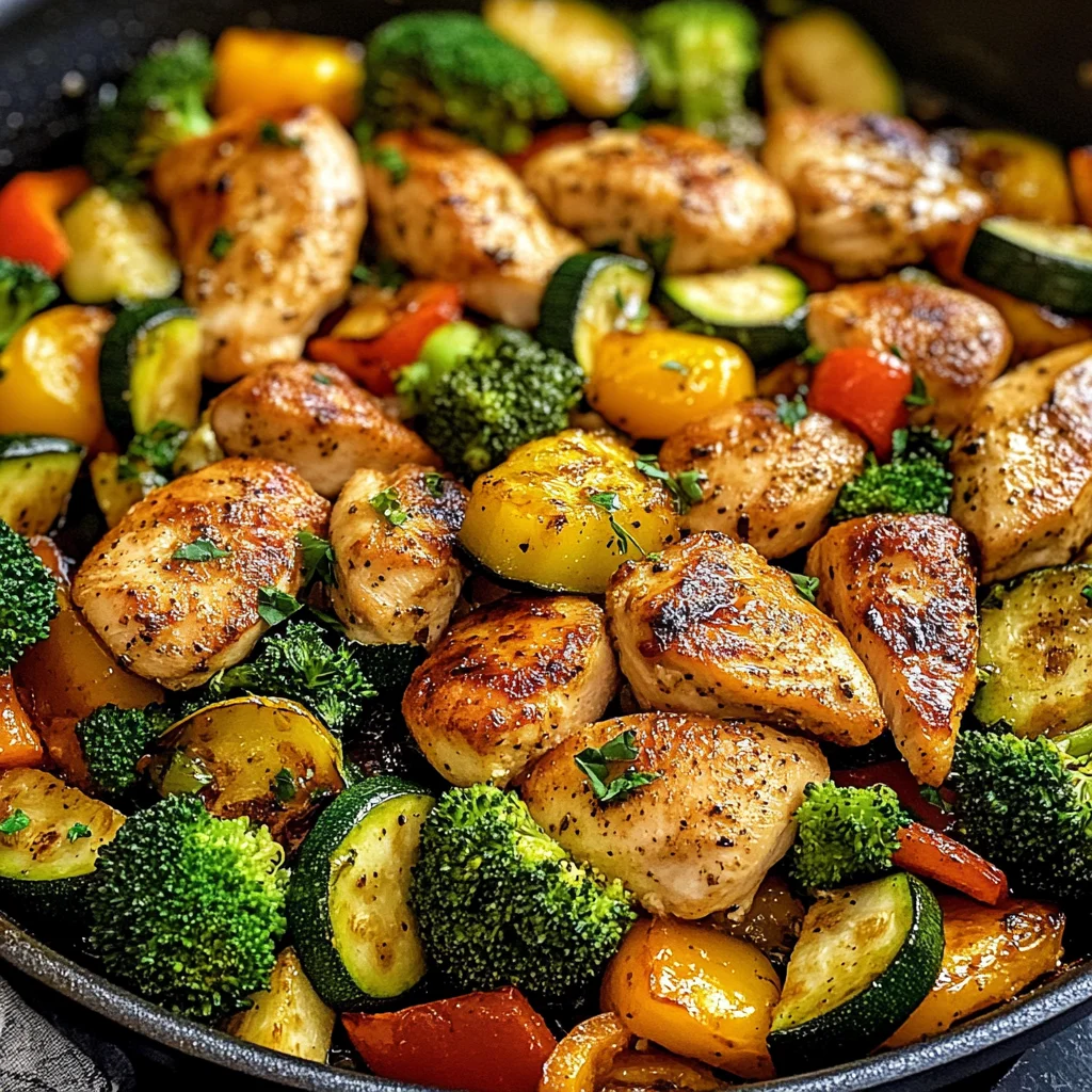 Healthy Chicken and Vegetables Skillet