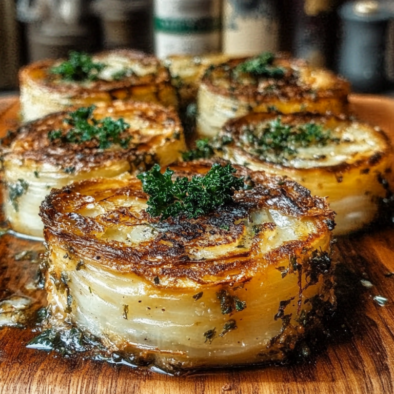 Roasted Garlic Parmesan Potato Stacks