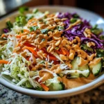 Spring Roll Salad with Peanut Dressing