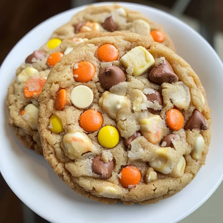 White Chocolate Reese’s Pieces Peanut Butter Chip Cookies
